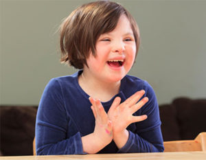 Excited Girl Clapping Her Hands